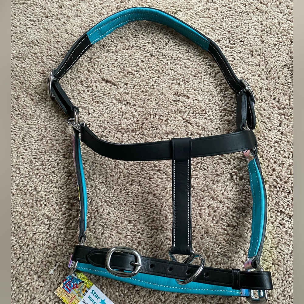 Starpoint Horsemanship Holographic leather horse halter - Picture 5 of 8